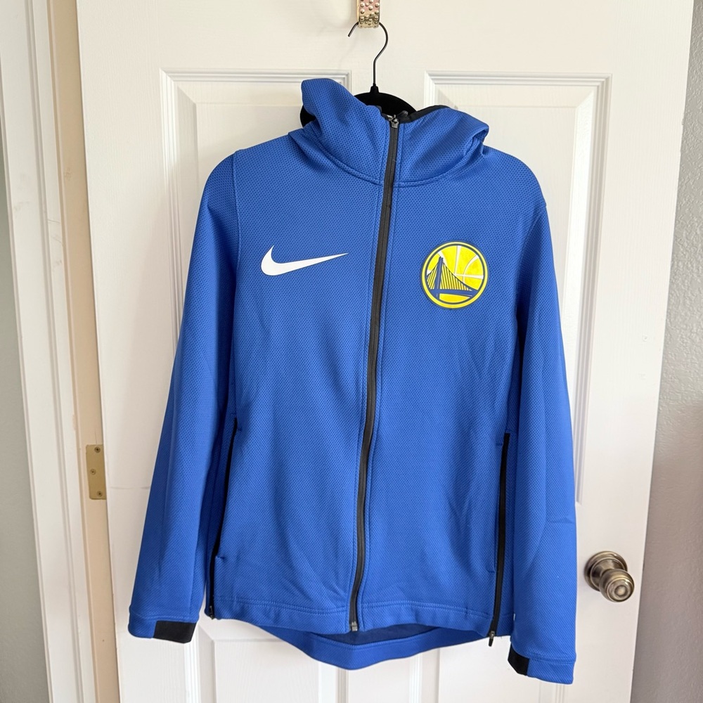 Golden State Warriors Nike Dri-Fit Zip Jacket NBA On Court Warm Up Sz S